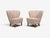 1950s Carl-Johan Boman, Lounge Chairs, Beige Linen, Wood, Finland, 1950s For Sale - Image 5 of 11