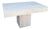 Vintage Polished Travertine Rectangular Side Table For Sale