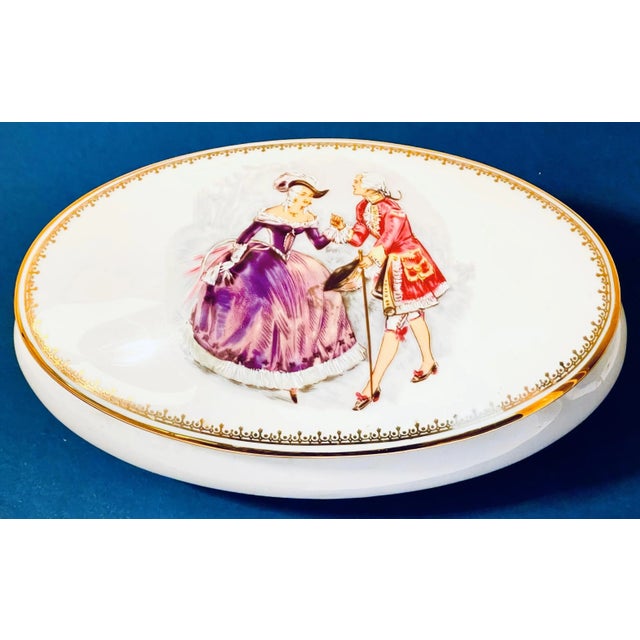 French Elegant Sophisticated 1950s Vintage French Limoges Gold Trim Candy Dish For Sale - Image 3 of 8