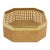 Christian Dior Home Lucite and Rattan Basket Bowl Centerpiece, Circa 1970 For Sale