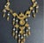 Gold Tone Bib Statement Necklace Waterfall Pendants Etruscan Revival Maximalist Vendome For Sale - Image 9 of 11