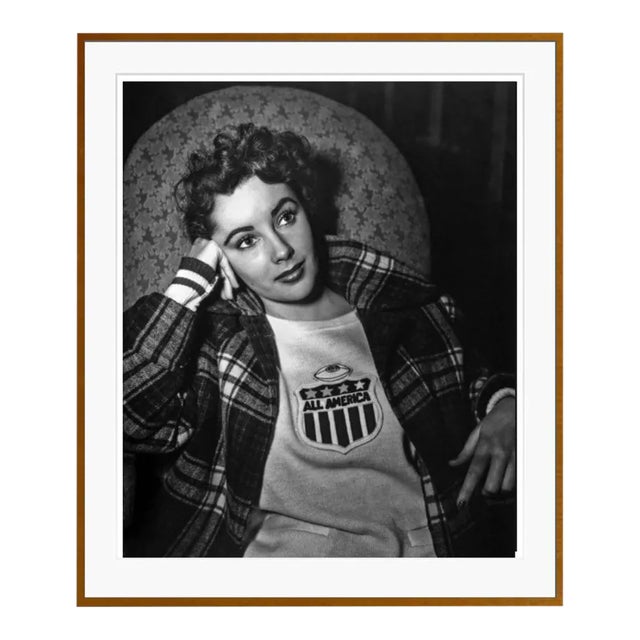 Thoughtful Elizabeth Taylor Brown Framed Archival Pigment Print For Sale