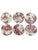 A charming set of six 4-inch coasters crafted with Busatti fabric in a timeless red and white toile pattern. Each coaster...