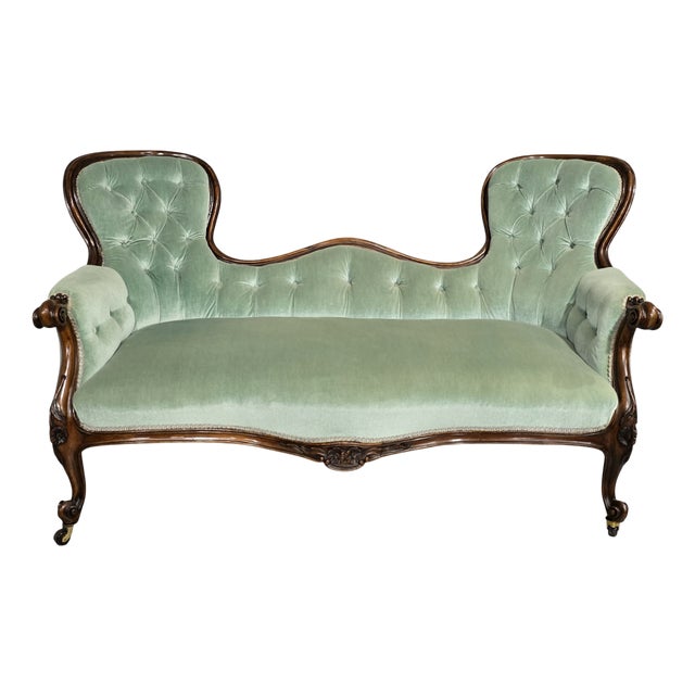 Victorian Mahogany Sofa, 1880 For Sale