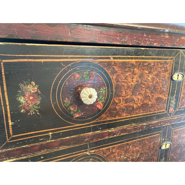 Wood 19th Century Painted Chest of Drawers For Sale - Image 7 of 9