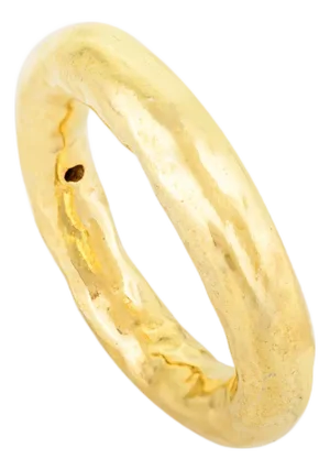 Gold-Plated Textured Daily Wear Band for Women- Size 7