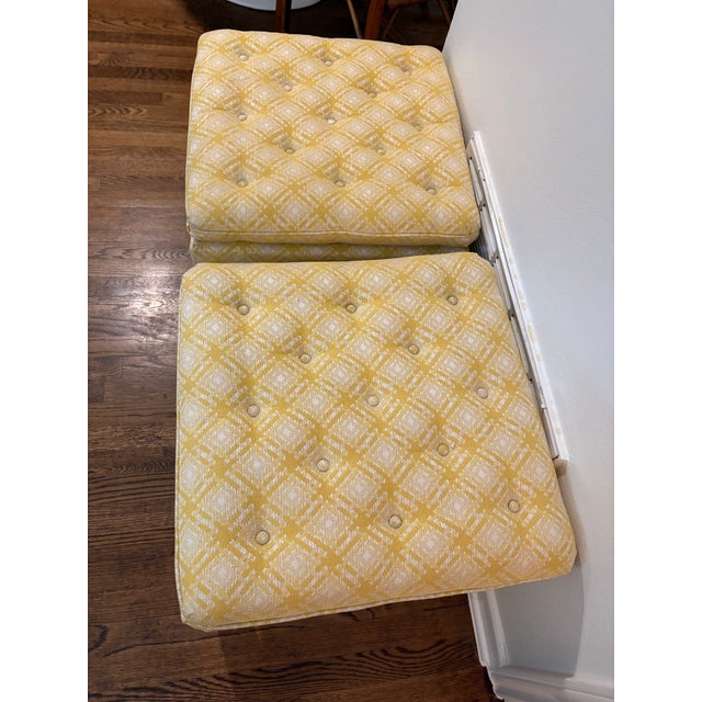 Mid-Century Modern 1960s Pair of Pillow-Top Ottoman in the Style of Milo Baughman For Sale - Image 3 of 6