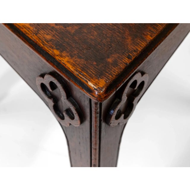 Wood English Regency Gothic Revival Oak Hall Chairs, 1830s, Set of 2 For Sale - Image 7 of 18