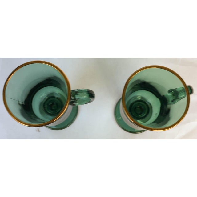 Vintage Green Glass Mugs A Pair Chairish