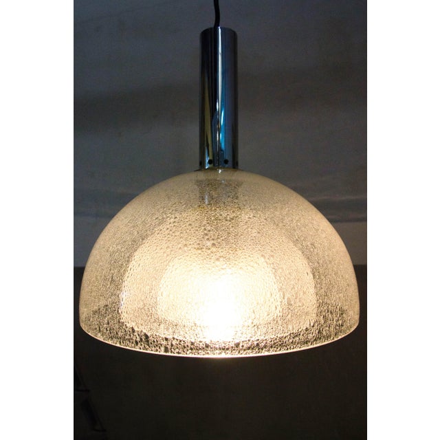 - Glass pendant manufactured by Murano A.V. Mazzega - Consisting of four Murano glass lampshades that are placed on top of...