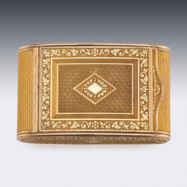 Antique Swiss 18 Karat Gold Snuff Box, Geneva, 1840s For Sale - Image 3 of 17