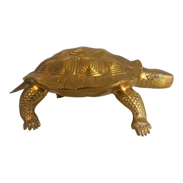 Circa 1970 Turtle Brass Sculpture, French For Sale