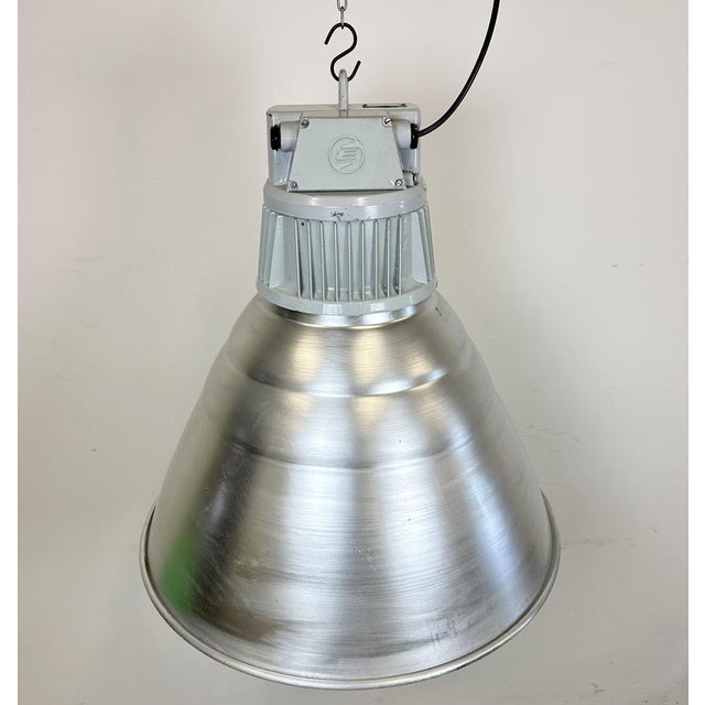 Large Industrial Aluminium Pendant Light from Elektrosvit, 1960s For Sale - Image 9 of 18