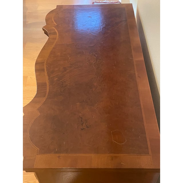 Auburn Traditional Burl Wood Beautifully Handcrafted 3 Drawer Chest For Sale - Image 8 of 8