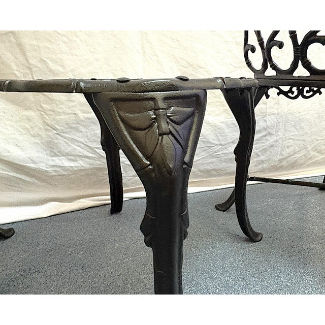 Vintage Set of 'Barrycraft' Style Cast Aluminum Outdoor Table and Two Chairs- 3 Pieces For Sale - Image 12 of 18