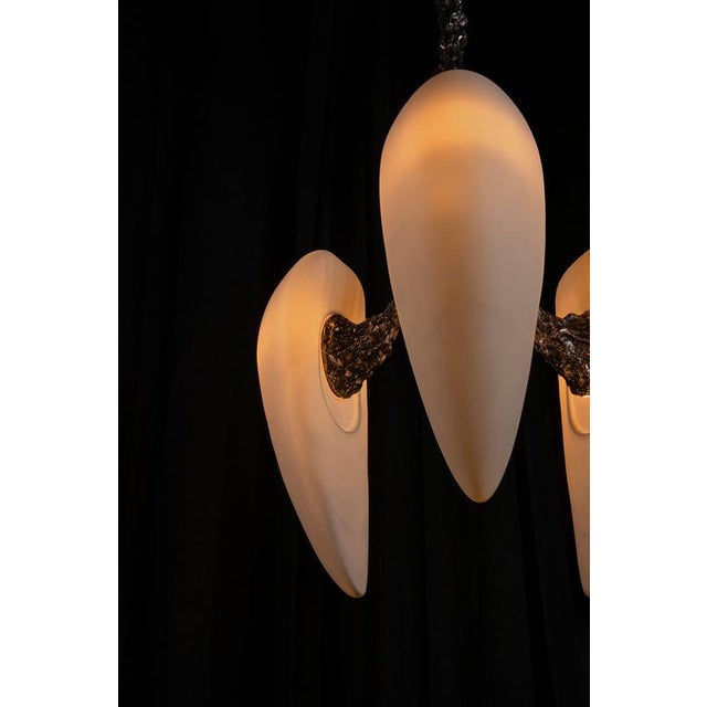 LV-426 Balanced Pendant Light in Patinated Cast Bronze by William Guillon For Sale - Image 14 of 18