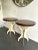 Cream Pair of Character Side Tables Lacquered Wood and Metal. Italy, 2000s For Sale - Image 8 of 12