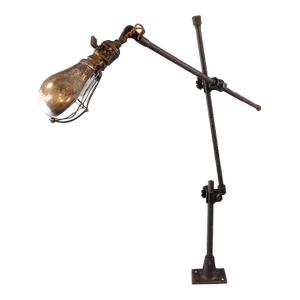 Antique o.c. White Machine Desk or Wall Lamp