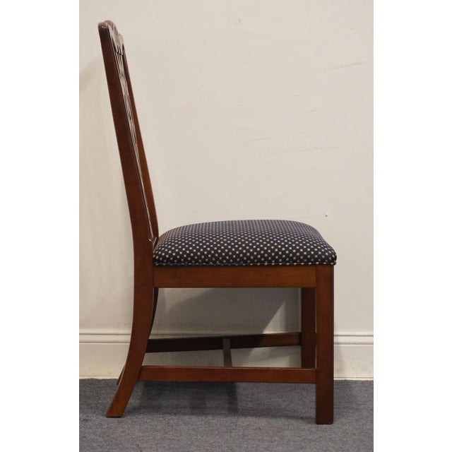 Late 20th Century Universal Furniture Solid Cherry Traditional Chippendale Style Dining Side Chair For Sale - Image 5 of 10