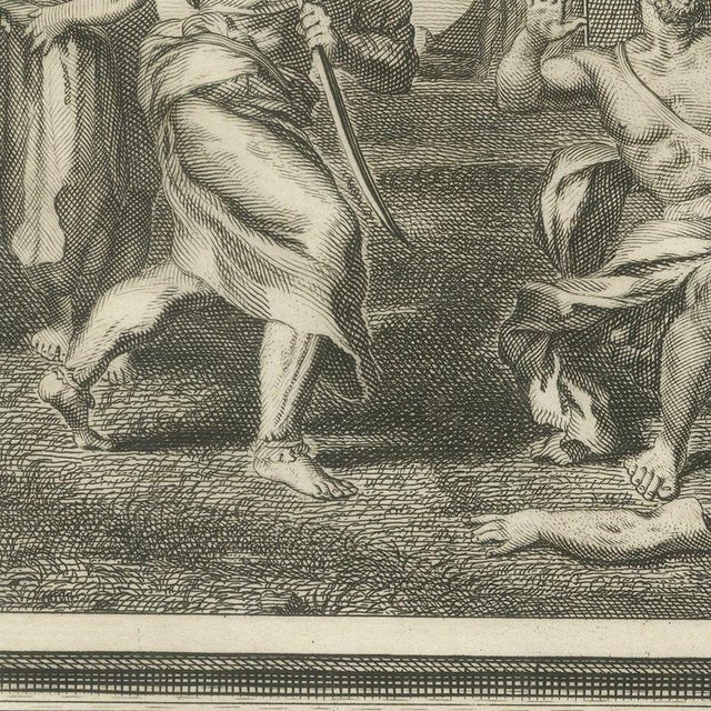 Pieter Mortier, Jonathan Attacks the Philistines and Samuel Slays Agag, 1700, Engraving For Sale - Image 6 of 12
