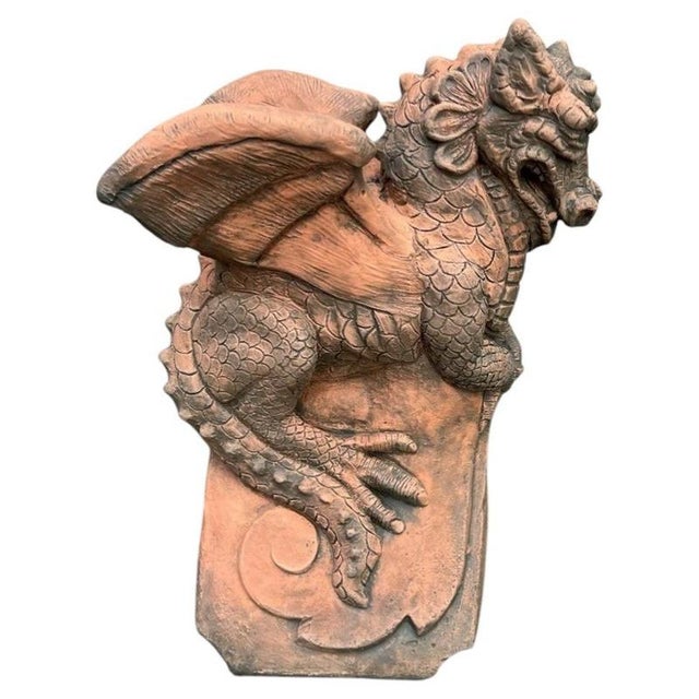 British St Georges Dragon Stone Roof Ridge Tile Finial Garden Ornament For Sale - Image 13 of 13