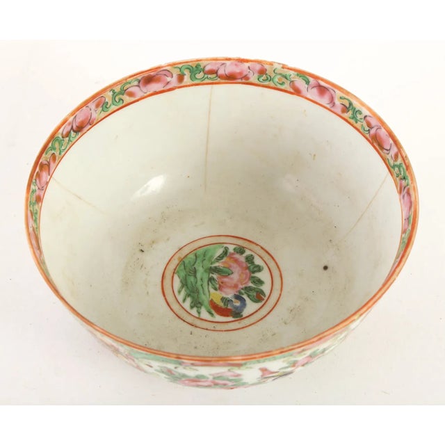 Ceramic Mid 19th Century Rose Medallion Bowls- Set of 3 For Sale - Image 7 of 13