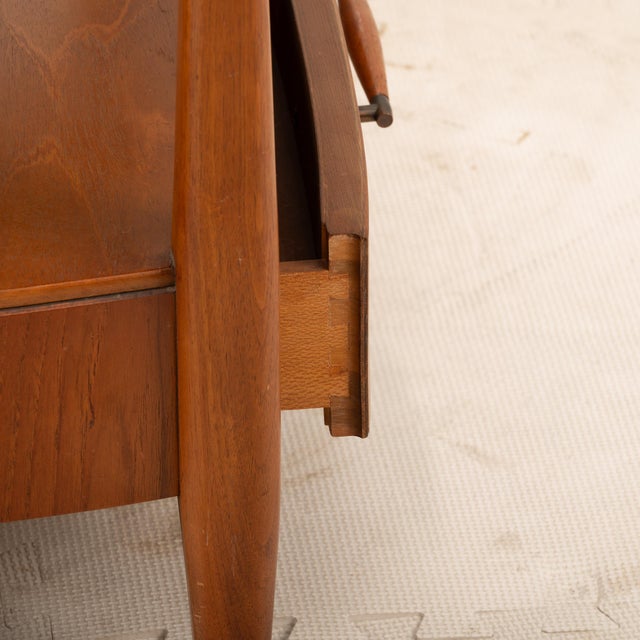 1960s Mid Century Henredon Danish Modern Style Accent End Side Table For Sale - Image 12 of 12