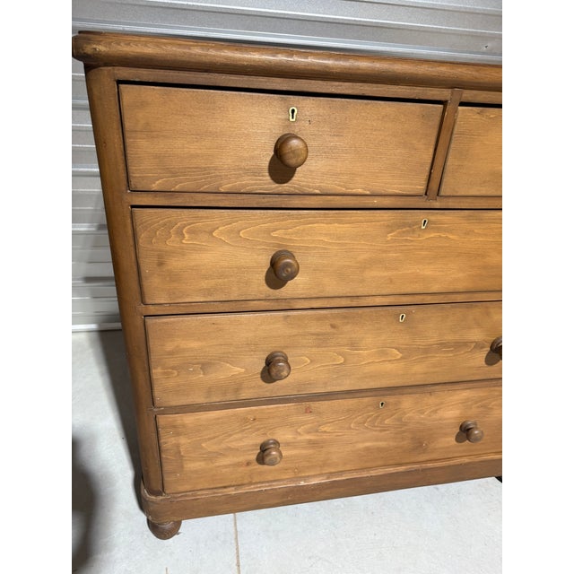 Antique Pine Two Over Three Drawers - Chest of Drawers From England For Sale - Image 6 of 18
