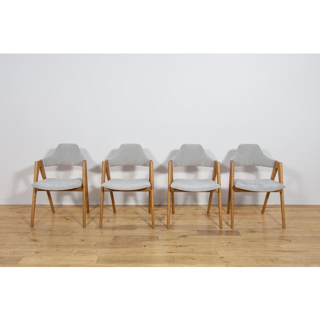 Mid-Century Modern Compass Dining Chairs by Kai Kristiansen for Sva Møbler, 1960s, Set of 4 For Sale - Image 3 of 18