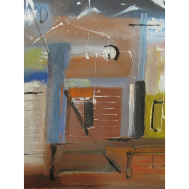 1950s Vintage Framed Abstract Watercolor by Hugh Mesibov, 1953 For Sale - Image 5 of 11