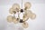 Mid-Century Modern Chandelier with Amber Globes in the style of H. Tynell For Sale - Image 3 of 16