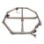 Vintage 1970s Handcrafted Copper Pipe Octagon Pot Rack With Chains & Hooks For Sale