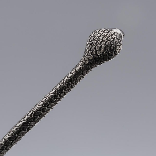 Late 19th Century Antique Indian Silver Condiment Set by Oomersi Mawji, Bhuj, 1890s, Set of 3 For Sale - Image 5 of 18