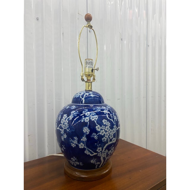 Chinoiserie Asian Blue Ralph Lauren table Lamp For Sale - Image 3 of 12