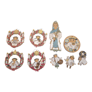 Ceramic Ornaments Handcrafted by Benedictine Monks at St. Andrew's Abbey in California.