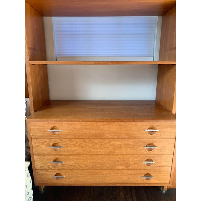 Wood 1960s Vintage Teak Mid Century Hans J. Wegner Murphy Bed With Shelf For Sale - Image 7 of 7