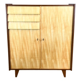 Mid-Century Highboard in Figured Maple, 1960s For Sale