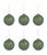 Modern Beaded Tinsel Green Glass Ball Ornaments, Set of 6, 4" For Sale - Image 3 of 3