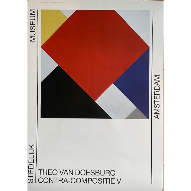 This rare print by Theo van Doesburg, a leading figure in the De Stijl movement, showcases his pioneering geometric...