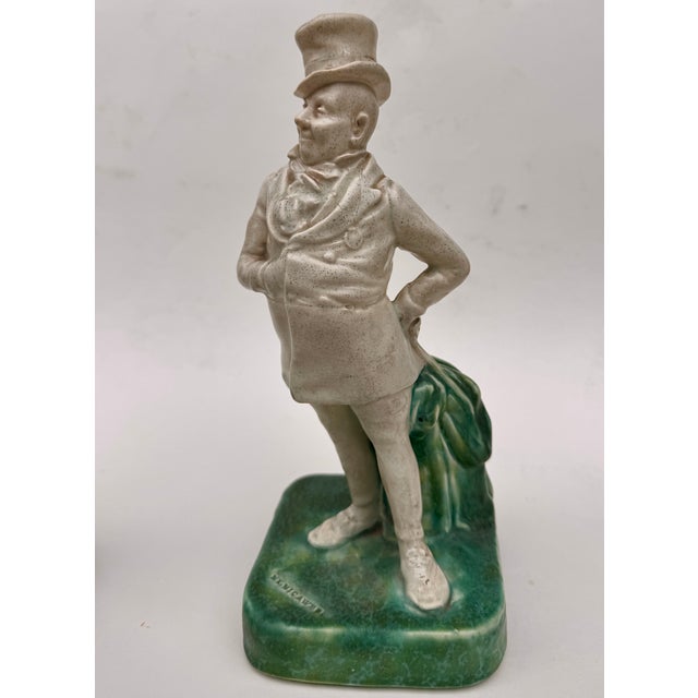 Bretby Art Pottery Dickens Figures, Mr. Micawber and Uriah Heep Pair, England Early 20th Century For Sale - Image 13 of 17