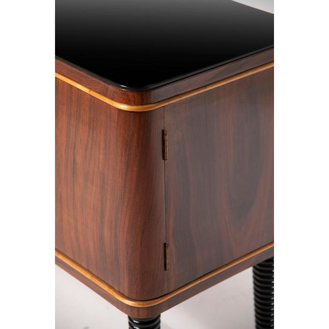 Small Art Deco Walnut and Maple Sideboard with Handles, 1940 For Sale - Image 6 of 12