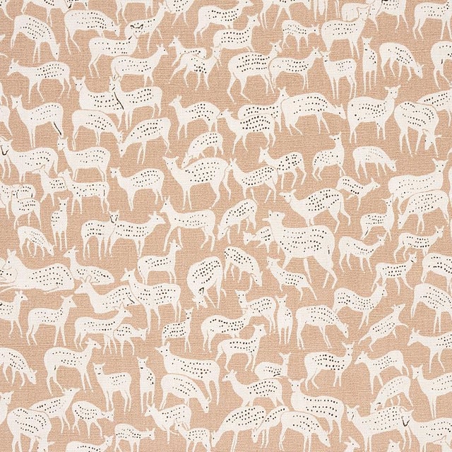 Schumacher Sample - Schumacher Fauna Fabric in Fawn For Sale - Image 4 of 4