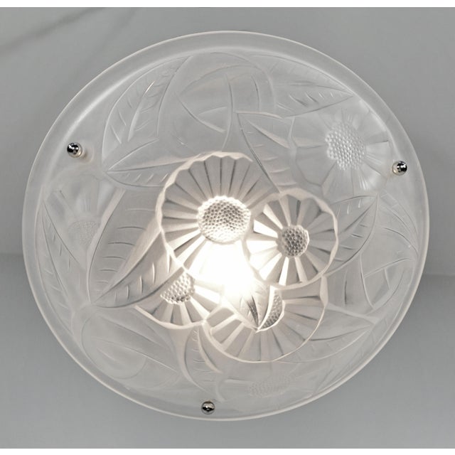 French Art Deco Pendant Light by Degue 1930 France For Sale - Image 6 of 10
