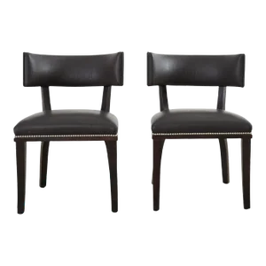 Pair of Ralph Lauren Leather Clivedon Dining Chairs