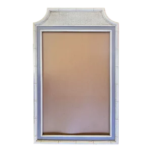 Vintage Stanley Faux Bamboo and Cane Pagoda Mirror Frame