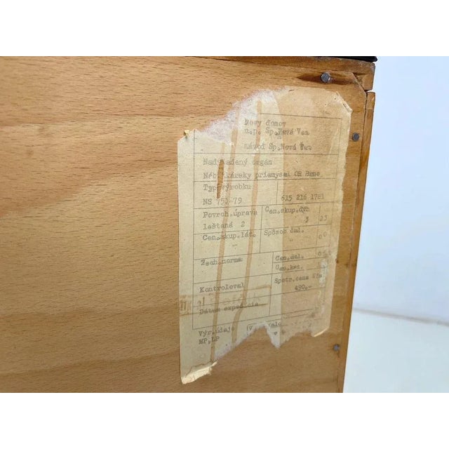Brown Small Cabinet or Bedside Table by Frantisek Mezulanik, 1960s For Sale - Image 8 of 10