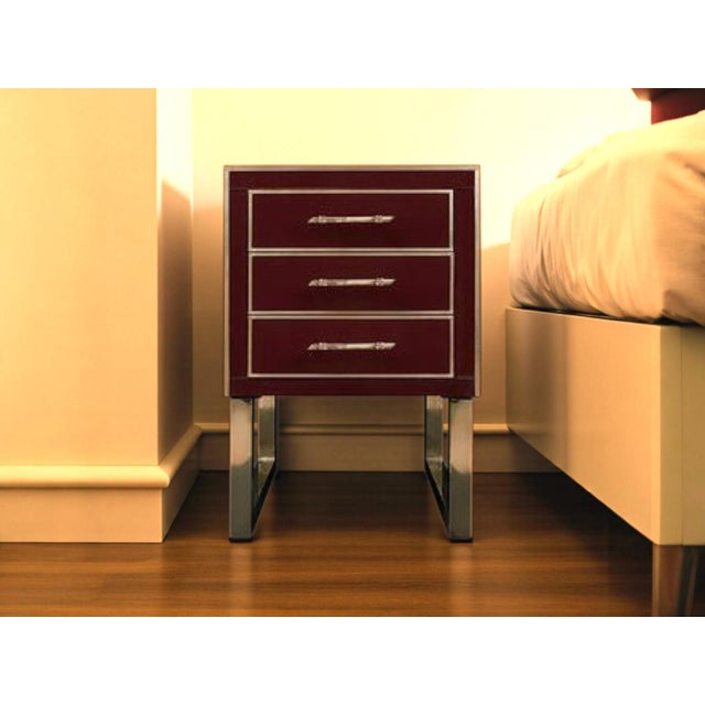 Handmade Bedside Tables in Glass and Brass from Justfurnituress SRL, Set of 2 For Sale - Image 10 of 15