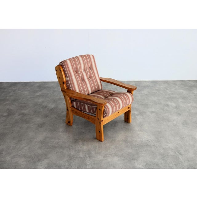 Wood Vintage Pine Armchair, Swedish, 1960s For Sale - Image 7 of 8