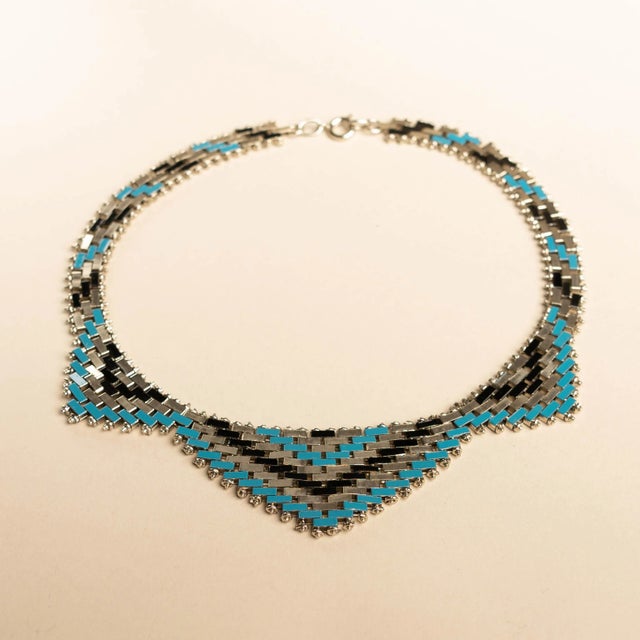 Modern Art Deco Masonry Necklace attributed to Jakob Bengel, 1930s For Sale - Image 3 of 4