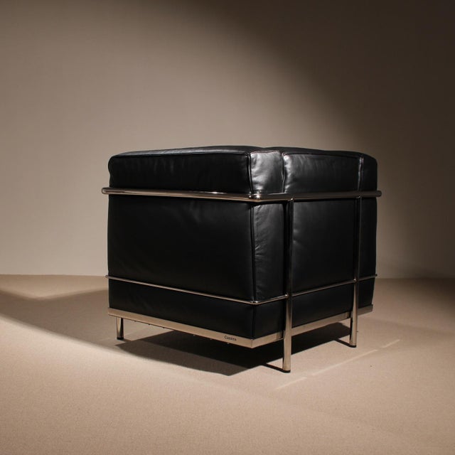 LC2 Armchairs by Le Corbusier, P. Jeanneret, C. Perriand for Cassina, Italy, 1928, Set of 2 For Sale - Image 10 of 18